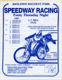 Baylands Speedway July 16, 1987