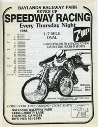 Baylands Speedway June 2, 1988