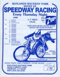 Baylands Speedway July 7, 1988
