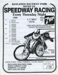 Baylands Speedway August 4, 1988