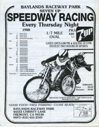 Baylands Speedway August 11, 1988