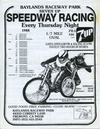 Baylands Speedway August 18, 1988