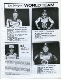 Baylands Speedway August 25 and August 27, 1988