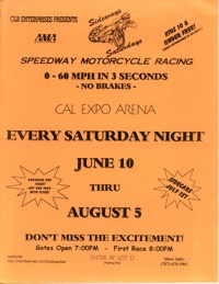 2001 Cal Expo Speedway Poster