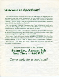 Cal Expo Speedway August 1, 1980 Sacramento, California