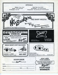 Cal Expo Speedway August 10, 1988 Sacramento, California
