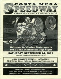 Costa Mesa Speedway September 24, 2011