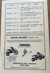 Glen Helen Speedway June 15, 1988