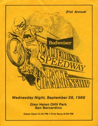 Glen Helen Speedway September 14, 1988