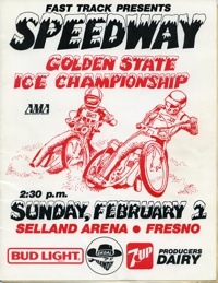 Ice Speedway Racing in Fresno 1986