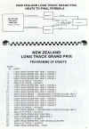 1999 New Zealand Long Track Grand Prix - Events Schedule