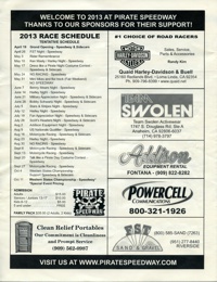 Pirate Speedway May 10, 2013