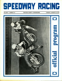 Ventura Speedway Program - August 28, 1973
