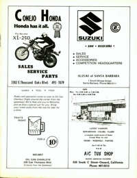 Ventura Speedway Program - August 28, 1973